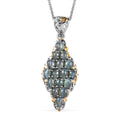 Premium Alexandrite Cat's Eye Pendant Necklace (20 Inches) in Vermeil YG and Platinum Over Sterling Silver 3.75 ctw - Sticky add to cart bar