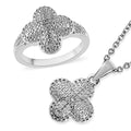 Karis Diamond Accent Ring (Size 5.0), Pendant in Platinum Bond with Stainless Steel Necklace (20 Inches) - Sticky add to cart bar