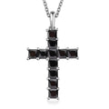Simulated Red Diamond Pendant in 14K RG Over Sterling Silver with ION Plated RG Stainless Steel Necklace 20 Inches 4.40 ctw - Sticky add to cart bar