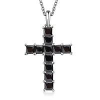 Simulated Red Diamond Pendant in 14K RG Over Sterling Silver with ION Plated RG Stainless Steel Necklace 20 Inches 4.40 ctw
