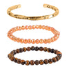 Tiger's Eye, Glass, Goldtone