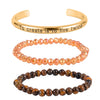 Yellow Tiger's Eye, Glass, Goldtone