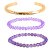 African Amethyst, Glass , Goldtone