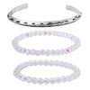 White Crystal, Glass, Silvertone