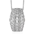Diamond Illusion Pendant Necklace 20 Inches in Platinum Over Sterling Silver 0.50 ctw - Sticky add to cart bar