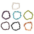 Set of 7 Multi Gemstone Chips Stretch Bracelet 359.10 ctw - Sticky add to cart bar