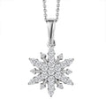 Moissanite Pendant Necklace 20 Inches in Platinum Over Sterling Silver 0.60 ctw - Sticky add to cart bar
