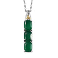 Karis Verde Onyx 6.40 ctw Pendant in 18K YG Plated & Platinum Bond with Stainless Steel Necklace 20 Inches - Sticky add to cart bar