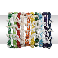 Doorbuster Set of 10 Adjustable Wax Cord Friendship Bracelet With Natural Shark Teeth