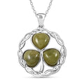 Connemara Marble Pendant Necklace 18 Inches in Platinum Over Sterling Silver 3.25 ctw - Sticky add to cart bar