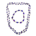 Freshwater Peacock and White Pearl Stretch Bracelet and Endless Necklace (80 Inches) - Sticky add to cart bar