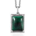 Tiger's Eye Solitaire Pendant in Sterling Silver with Stainless Steel Necklace 20 Inches 7.90 ctw - Sticky add to cart bar