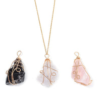 Galilea Rose Quartz, Brazilian Smoky Quartz and White Crystal Quartz Pendant in Goldtone with ION Plated Yellow Gold Stainless Steel Necklace 20-22 Inches 294.00 ctw