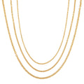 Ever True Set of 3 Rolo Chain Necklaces 16, 20, 24 Inches with 2 Inch Extender in ION Plated YG Stainless Steel - Sticky add to cart bar