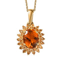 Premium Santa Ana Madeira Citrine Sunburst Pendant Necklace 20 Inches in Vermeil Yellow Gold Over Sterling Silver 3.70 ctw - Sticky add to cart bar