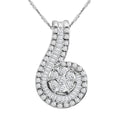 10K White Gold H SI3 Diamond Pendant Necklace 18 Inches 0.75 ctw - Sticky add to cart bar