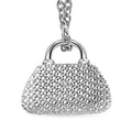 Diamond Accent Wallet Pendant in Platinum Over Copper with Stainless Steel Necklace 20 Inches - Sticky add to cart bar