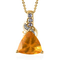 Premium BURITI Fire Opal and Multi Gemstone Pendant Necklace 20 Inches in Vermeil Yellow Gold Over Sterling Silver 3.00 ctw - Sticky add to cart bar