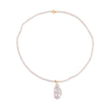 White Baroque Pearl Pendant with Freshwater Cultured Pearl Necklace in 14K YG Over Sterling Silver (20 Inches) - Sticky add to cart bar