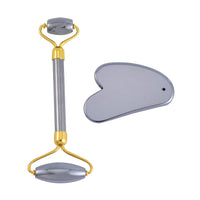 Set of Terahertz Facial Massage Roller and Gua Sha Massage Scraper 412.25 ctw