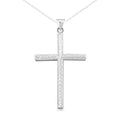 Sterling Silver Cross Pendant Necklace (18 Inches) (3.55 g) - Sticky add to cart bar