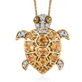 GP Trionfo Collection Premium Brazilian Citrine and Multi Gemstone Turtle Pendant Necklace 20 Inches in Vermeil Yellow Gold Over Sterling Silver 2.00 ctw - Sticky add to cart bar