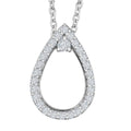 Luxoro 10K White Gold Diamond (G-H, I2) Pendant Necklace (20 Inches) 0.25 ctw - Sticky add to cart bar