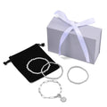 Set of 4 Stretch & Adjustable Bracelet in Stainless Steel - Sticky add to cart bar