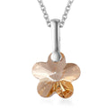 Designer Premium Golden Shadow Color Austrian Crystal Pendant in Sterling Silver with Stainless Steel Necklace 20 Inches - Sticky add to cart bar