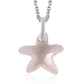Silk Color Crystal Pendant in Sterling Silver with Stainless Steel Necklace 20 Inches - Sticky add to cart bar