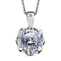 Moissanite Pendant Necklace 20 Inches in Platinum Over Sterling Silver 4.00 ctw - Sticky add to cart bar