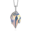 Aurora Borealis Crystal Pendant in Sterling Silver with Stainless Steel Necklace 20 Inches - Sticky add to cart bar