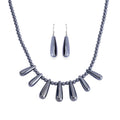 Terahertz Beaded Necklace 20 Inches and Earrings in Rhodium Over Sterling Silver 315.50 ctw - Sticky add to cart bar