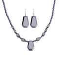 Terahertz Beaded Necklace 20 Inches and Earrings in Rhodium Over Sterling Silver 315.50 ctw - Sticky add to cart bar