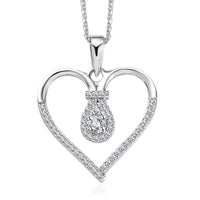 Moissanite Pendant Necklace (20 Inches) in Vermeil YG Over Sterling Silver 0.50 ctw