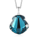 Indicolite Color Crystal Pendant in Sterling Silver with Stainless Steel Necklace 20 Inches - Sticky add to cart bar