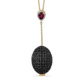 GP Italian Garden Collection Premium Orissa Rhodolite Garnet and Thai Black Spinel Pendant Necklace 20 Inches in Vermeil Yellow Gold Over Sterling Silver 14.60 ctw - Sticky add to cart bar