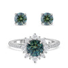 Blue Moissanite