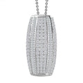 Diamond Pendant Necklace 20 Inches in Platinum Over Sterling Silver 1.00 ctw - Sticky add to cart bar