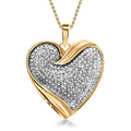 NY Closeout Diamond Heart Pendant Necklace in 14K YG Over Sterling Silver 18 Inches - Sticky add to cart bar