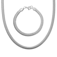 Stainless Steel Bracelet (7.50In) and Necklace 20 Inches