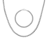 Stainless Steel Bracelet and Necklace Set