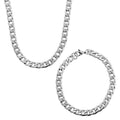 Bracelet (7.50In) and Necklace (20 Inches) in Stainless Steel - Sticky add to cart bar
