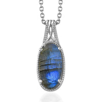 Karis Malagasy Labradorite Pendant in Platinum Bond with Stainless Steel Necklace 20 Inches 4.50 ctw
