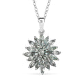 Narsipatnam Alexandrite Floral Spray Pendant Necklace 20 Inches in Platinum Over Sterling Silver 1.90 ctw - Sticky add to cart bar