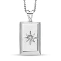 Diamond Accent Bar Pendant Necklace 20 Inches in Platinum Over Sterling Silver - Sticky add to cart bar