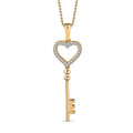 Moissanite Pendant Necklace (20 Inches) in Vermeil YG Over Sterling Silver 0.20 ctw - Sticky add to cart bar
