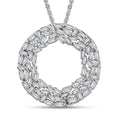 Diamond Circle Pendant Necklace 20 Inches in Platinum Over Sterling Silver 0.50 ctw - Sticky add to cart bar