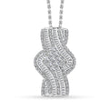 Diamond Bypass Pendant Necklace 20 Inches in Platinum Over Sterling Silver 1.00 ctw - Sticky add to cart bar