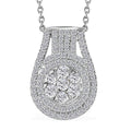 Diamond Pendant Necklace 20 Inches in Platinum Over Sterling Silver 0.75 ctw - Sticky add to cart bar